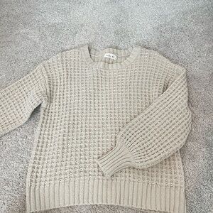 Solai the Label Cream waffle knit sweater
